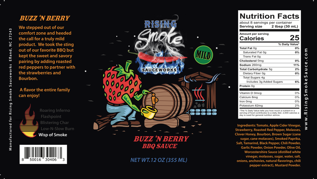 Buzz'N Berry Product Label