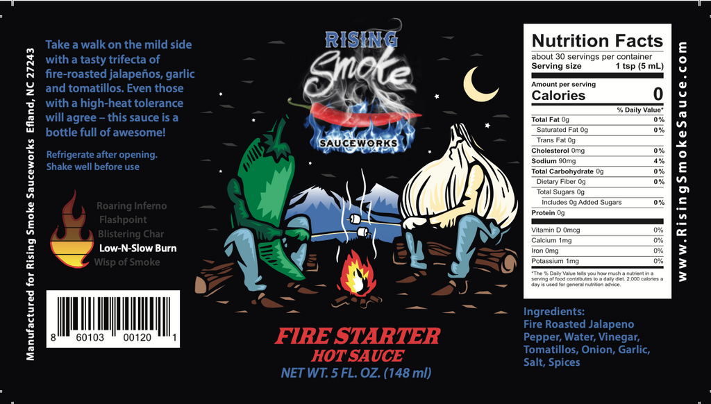 Fire Starter Product Label