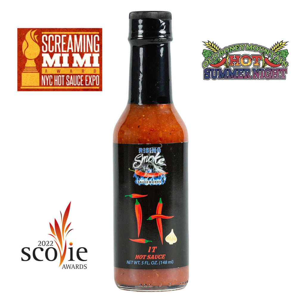 It, cayenne garlic award winning hot sauce.  All natural.  Gluten free.  Vegan.  Better than Tabasco or Texas Pete