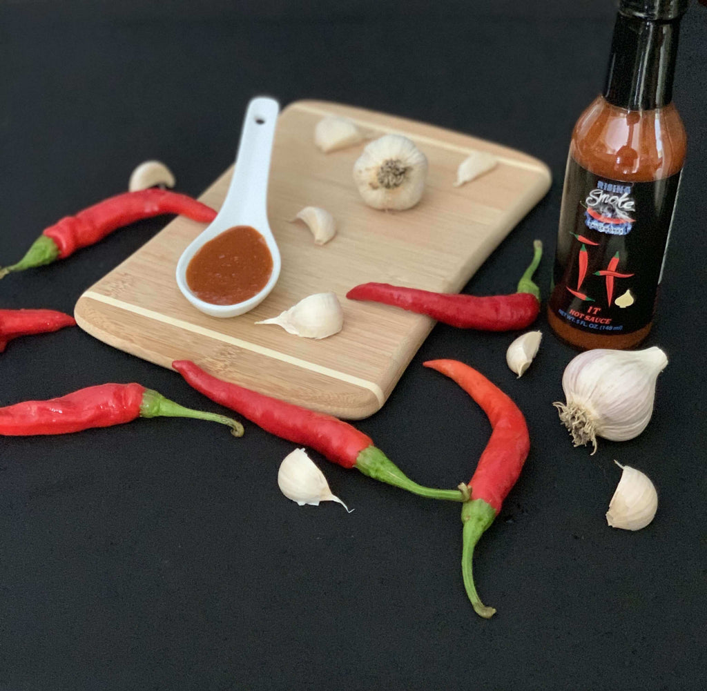 It, cayenne garlic award winning hot sauce.  All natural.  Gluten free.  Vegan.  