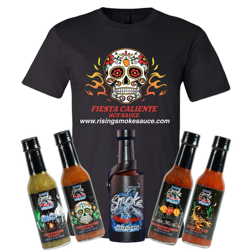 Level 3 Gift Bundle 4 pack of hot sauce, t shirt, leather holster