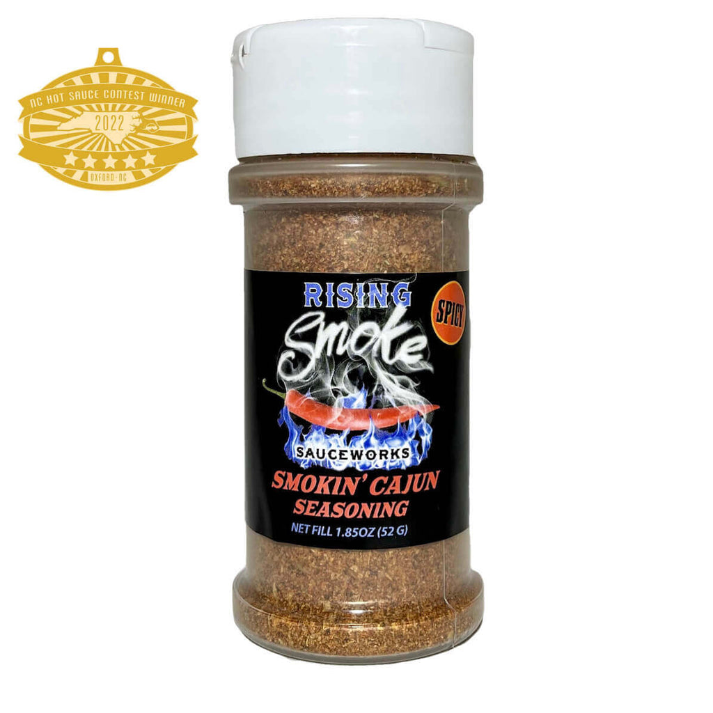 Smokin' Cajun ghost pepper seasoning. Gluten Free.  Award winning.