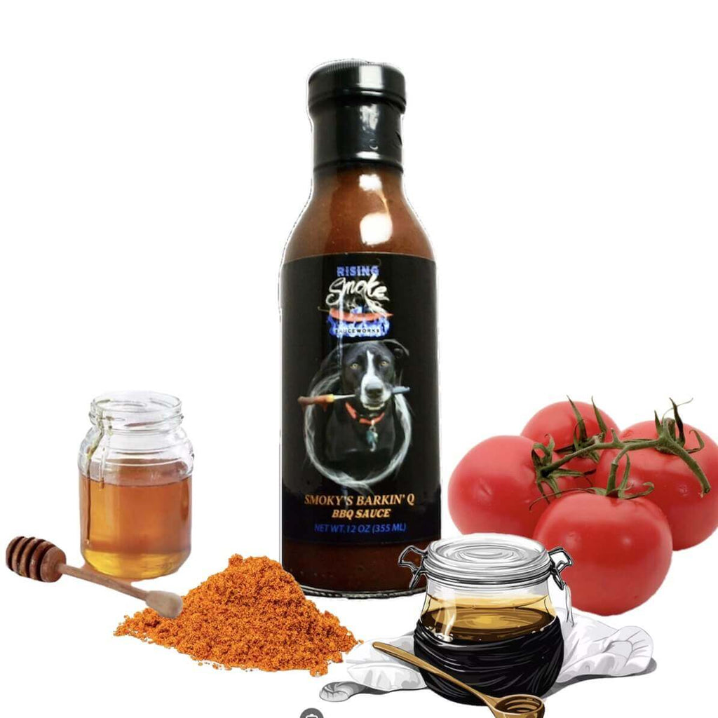 Smokys Barkin Q Mild Mesquite BBQ Sauce.  All natural, gluten free