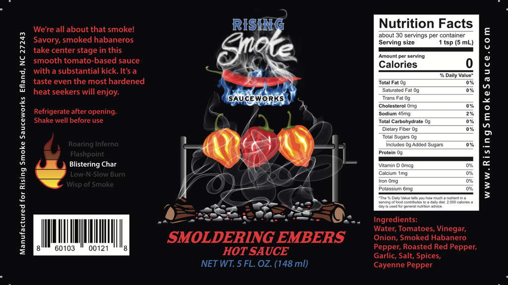 Smoldering Embers Product Label