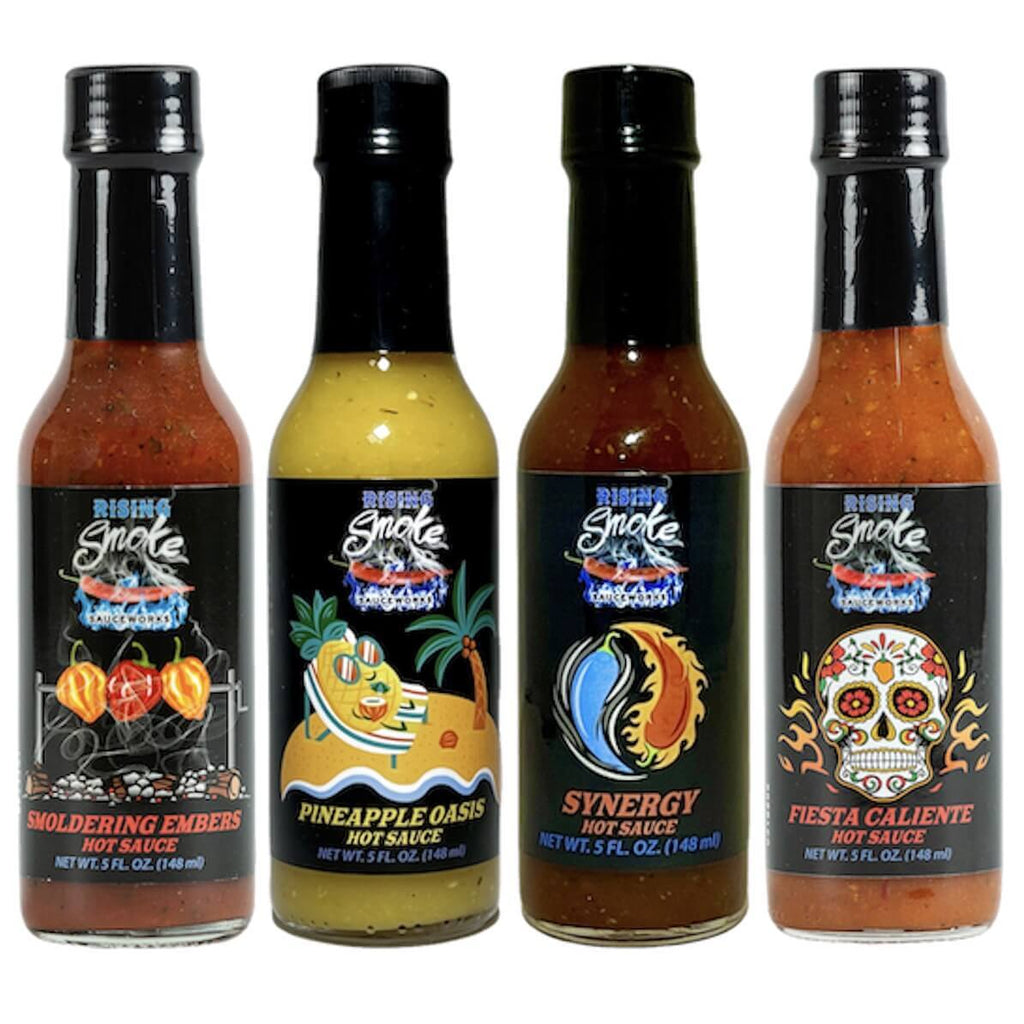 Medium and hot 4 pack collection.  Award winning gluten free sauces.