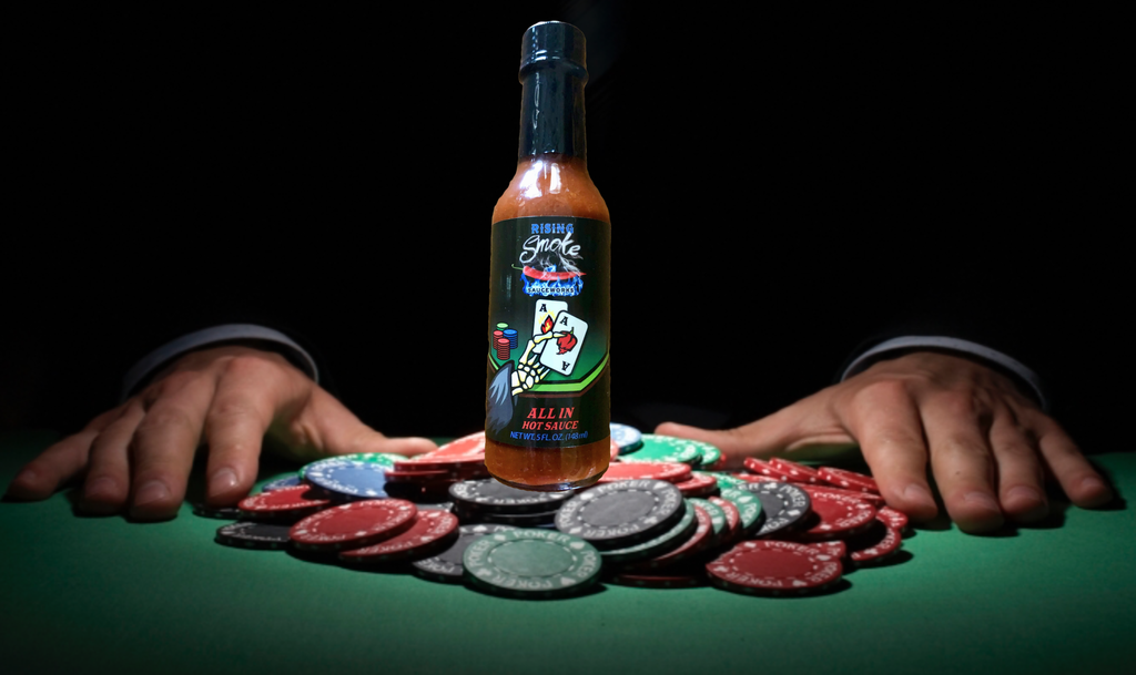 All In Hot Sauce with poker chips
