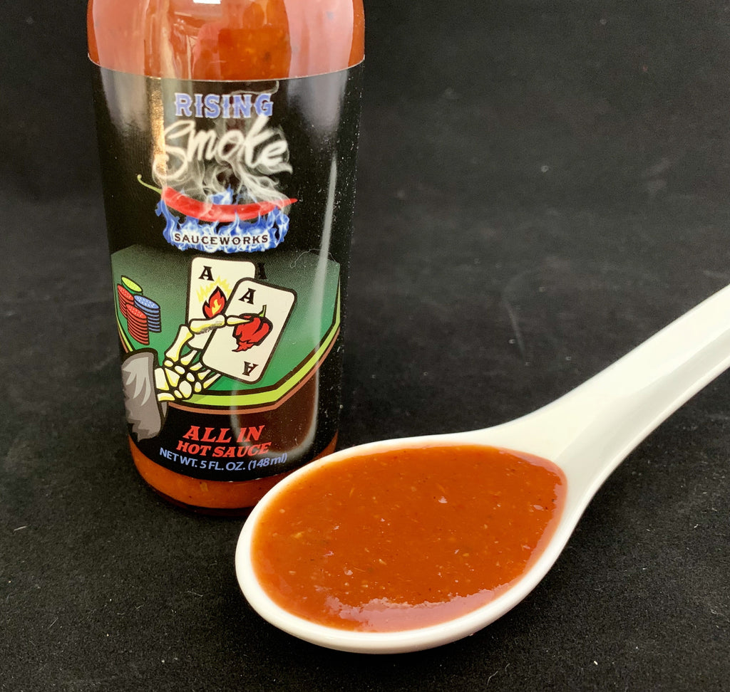 All In hot sauce spoonful