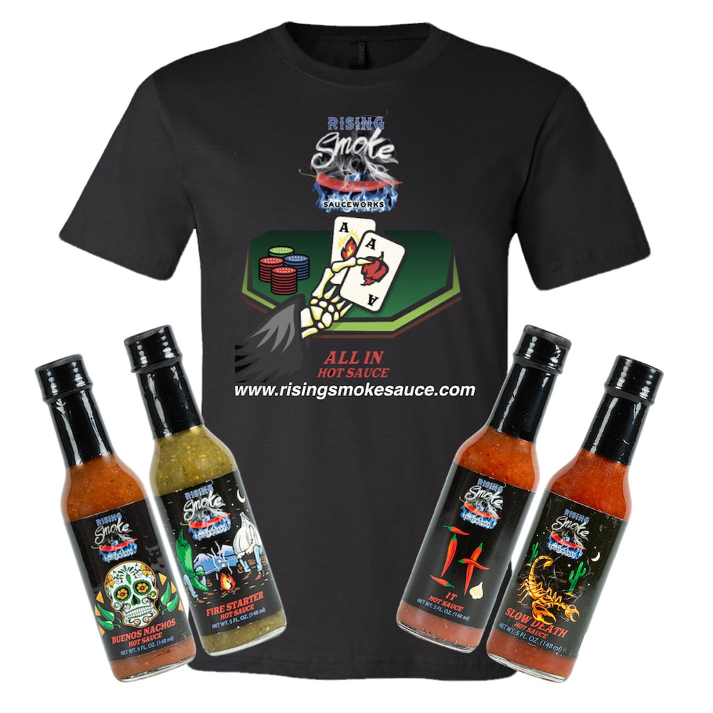 Level 1 Gift Bundle 4 pack of sauces and choice of T shirt