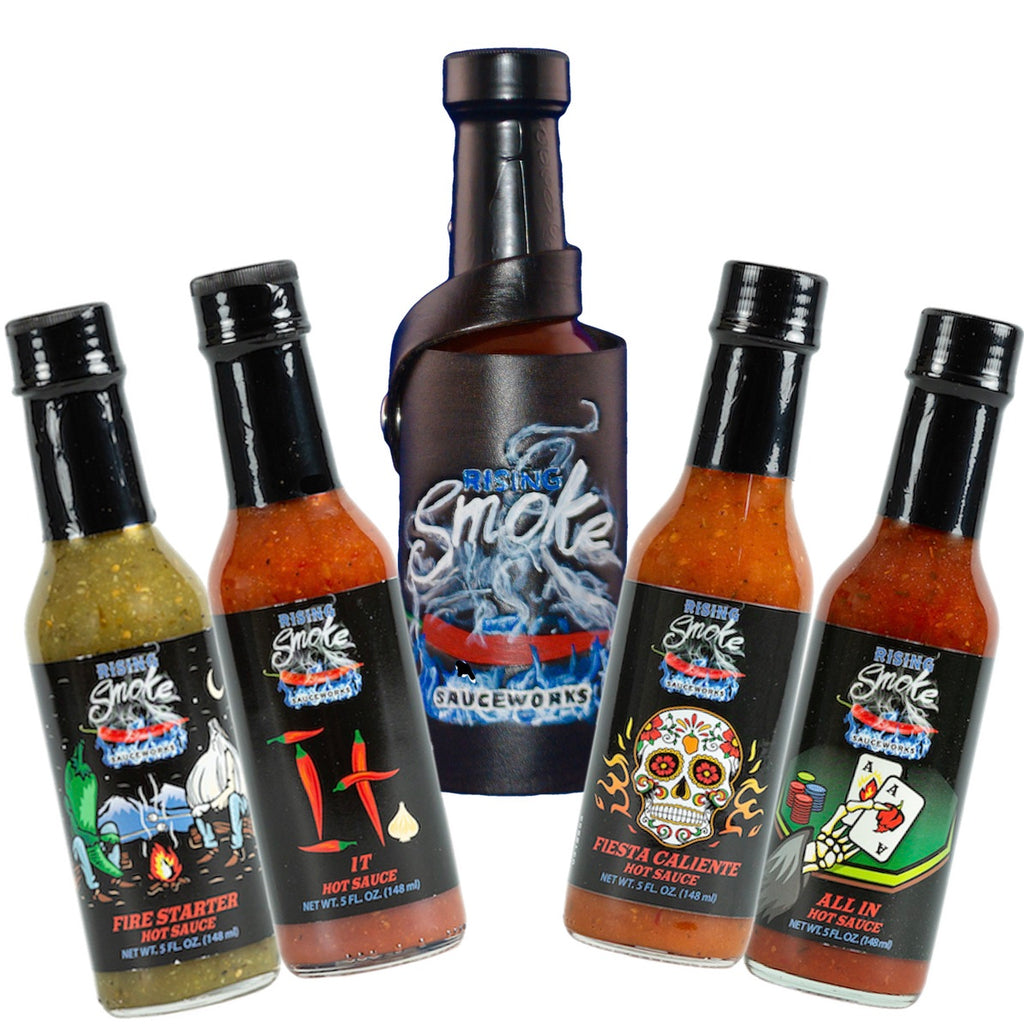 Level 2 Gift Bundle 4 pack of sauces and leather holster
