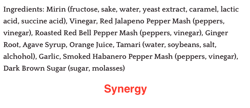 Synergy ingredients